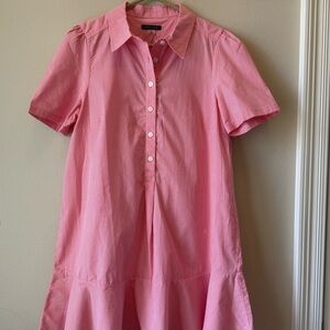 Tommy Hilfiger NWT Women’s Size 12 Pink/White Gingham Short-Sleeve Shirt Dress